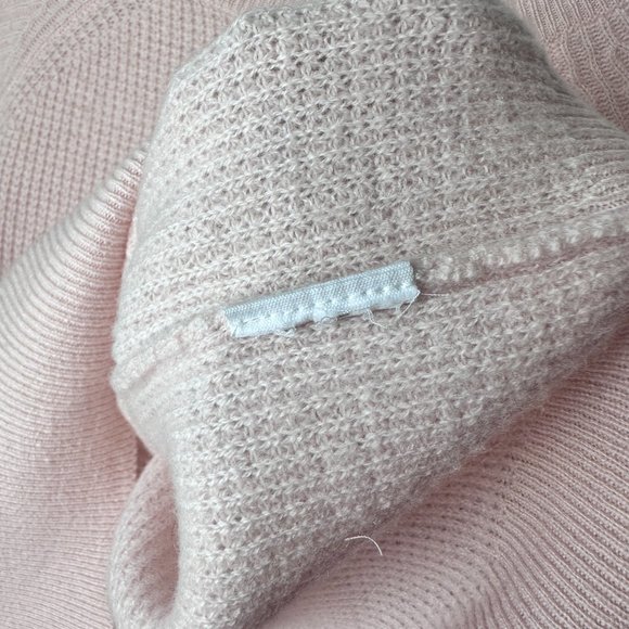 Intermix Jillian Pink Mock Neck Cashmere Sweater - Picture 8 of 8